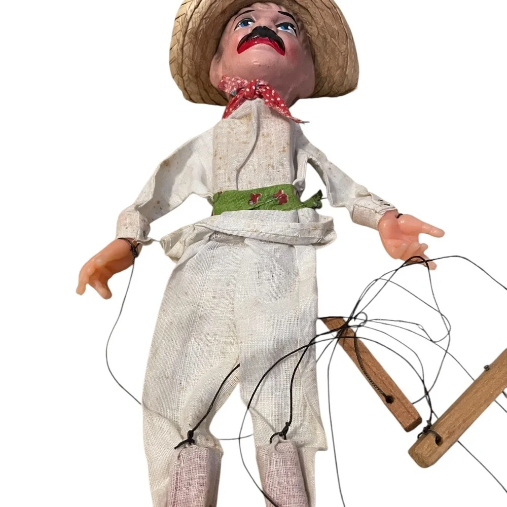 Vintage‎ Marionette Mexican Hand Puppet Doll.